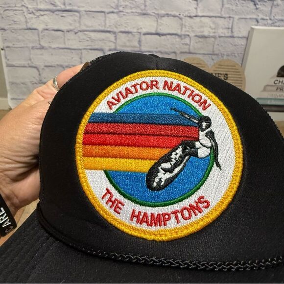 Rare Aviator Nation Trucker Hat Surf Venice Malibu Black Snapback Hat Cap main image 8